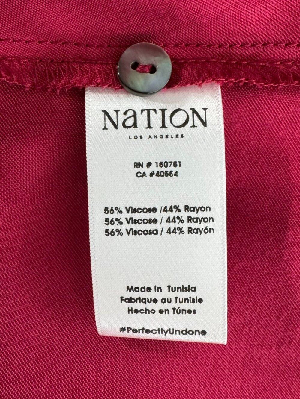 Nation LTD Eveline Raglan Satin Blouse Top Large Raspberry Jam NWT TP-3874 - Picture 10 of 12